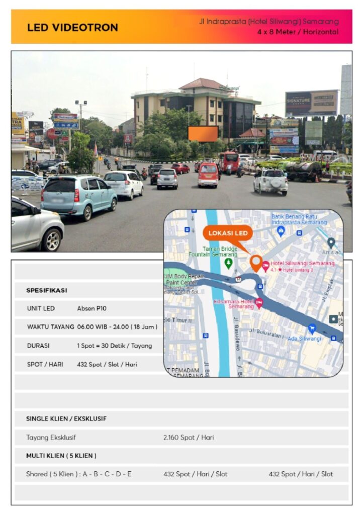 vidiotron jl indraprasta 4x8